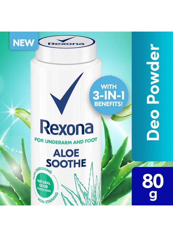 Rexona Aloe Soothe Deo Powder For Underarm And Foot 80g - Image 2